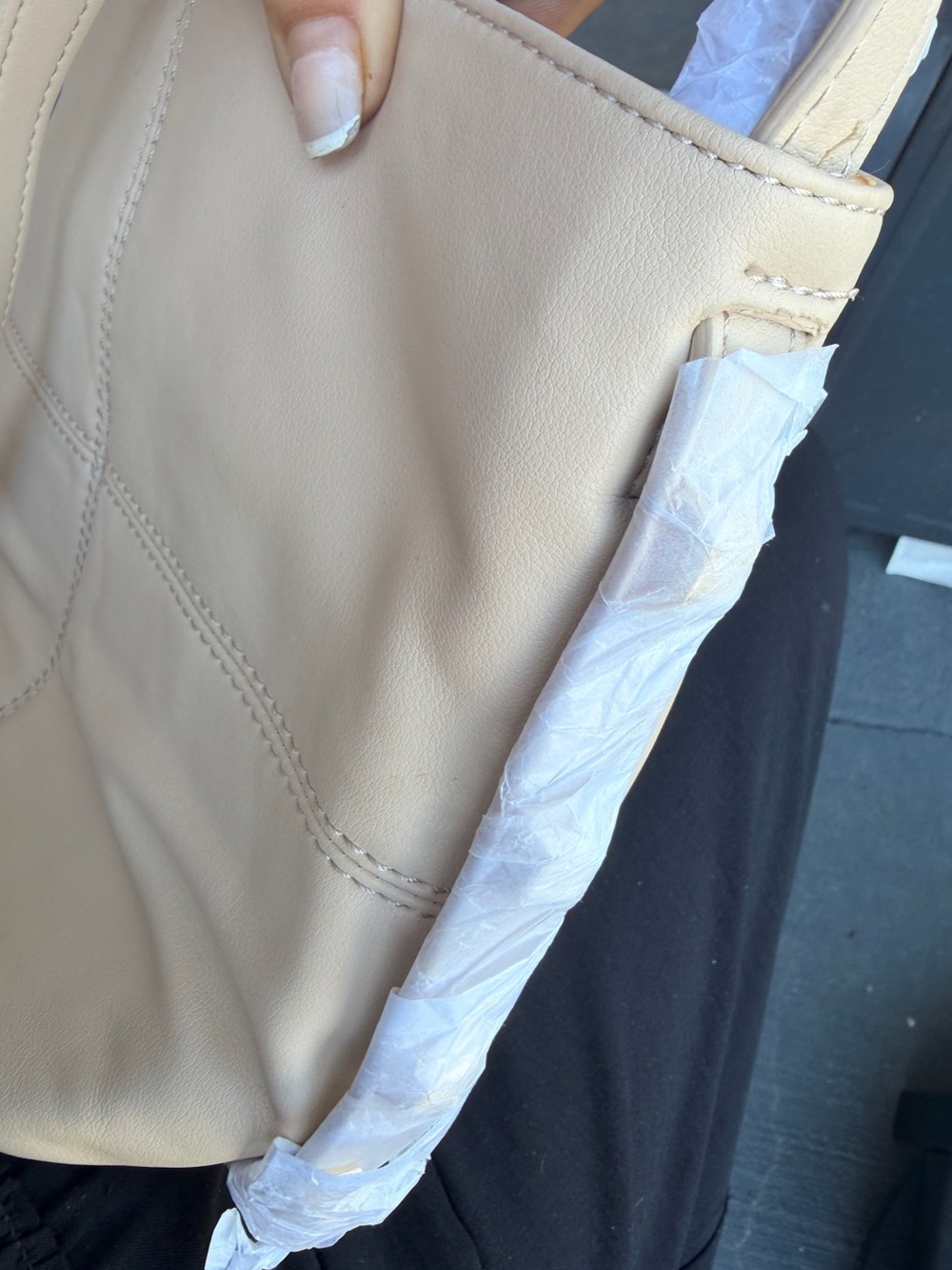 NWT Zara “Sold Out” Cream Gold Studded Bucket Bag | Crossbody Strap & Top Handle - Picture 10 of 16